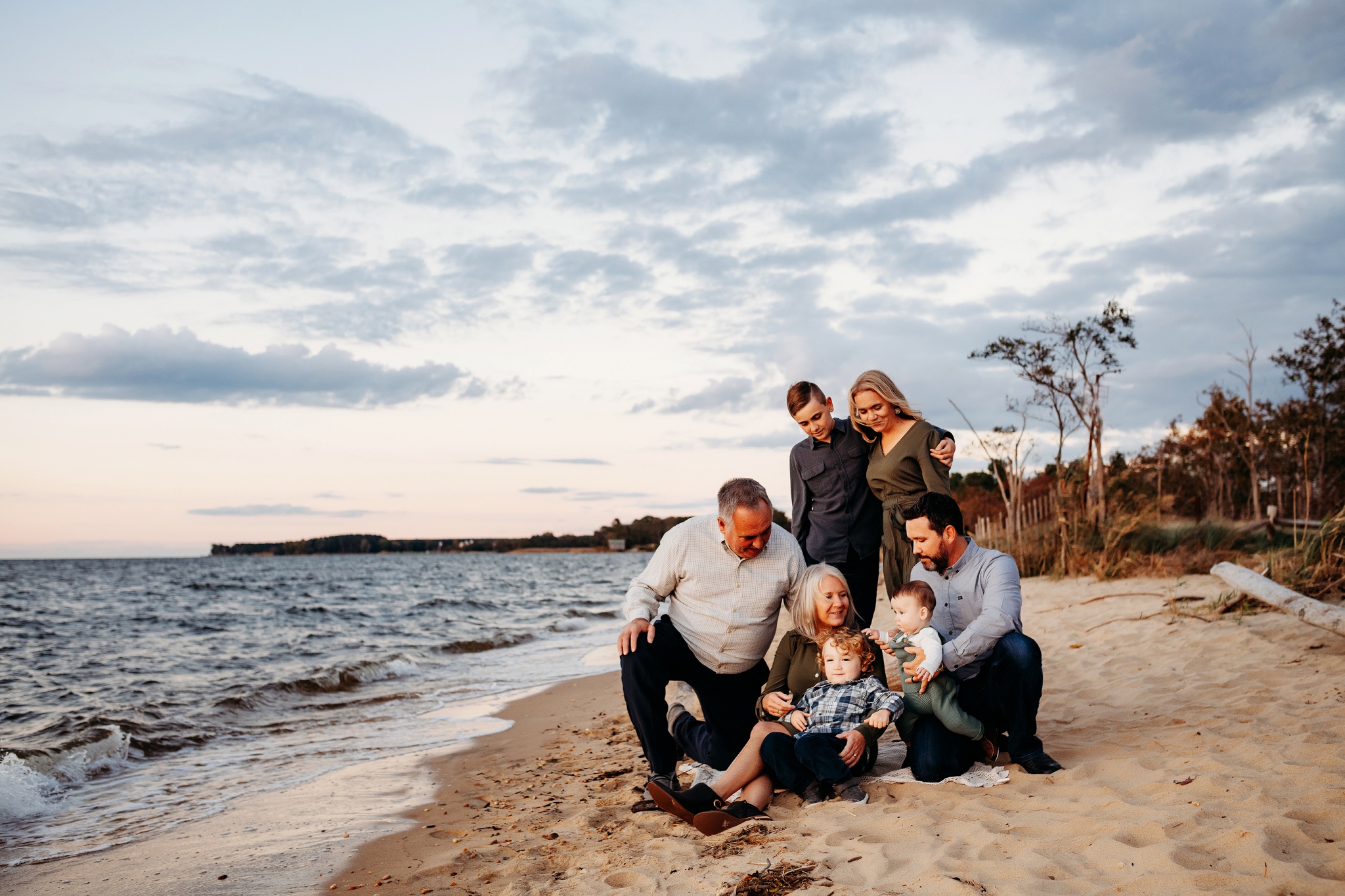 Maryland beach extended family photo session