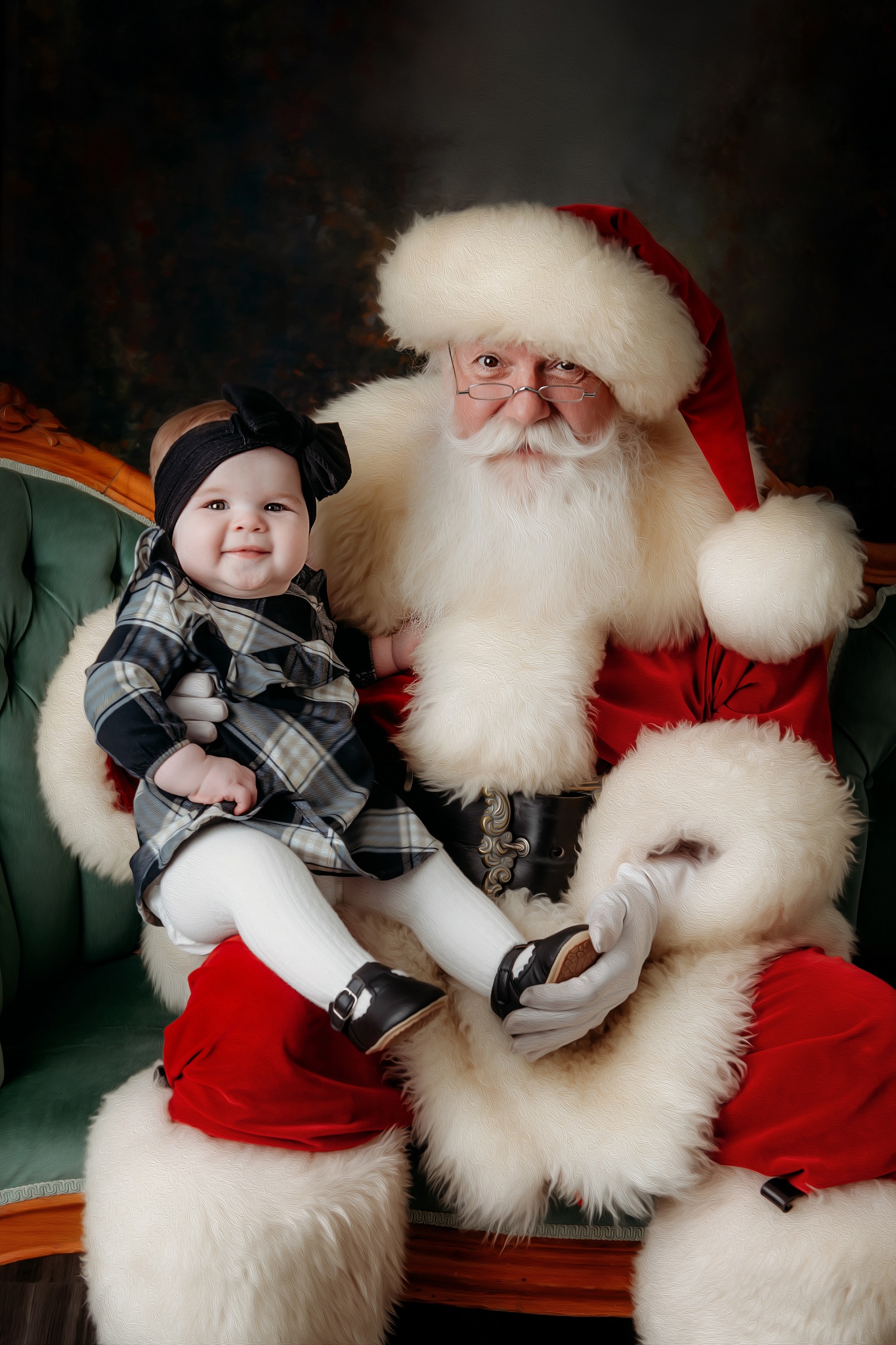 baby on Annapolis Santa's lap