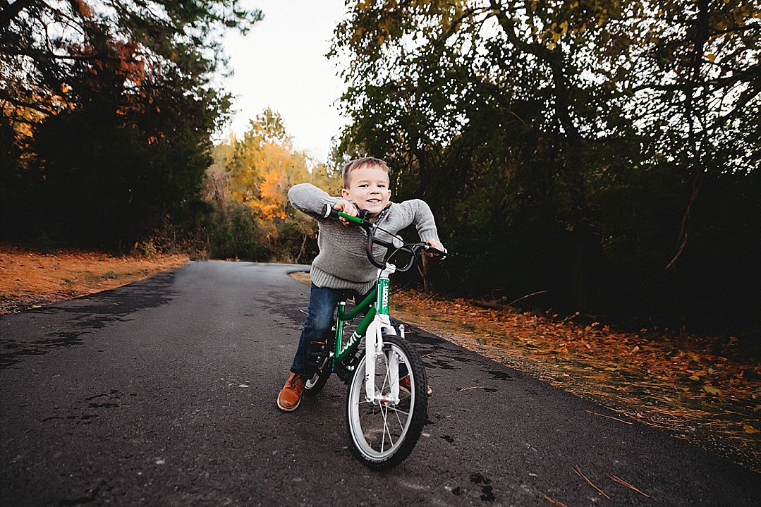 child learning to ride a bike